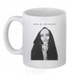 Ceramic mug Bring me the horizon nun White фото