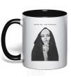 Mug with a colored handle Bring me the horizon nun black фото