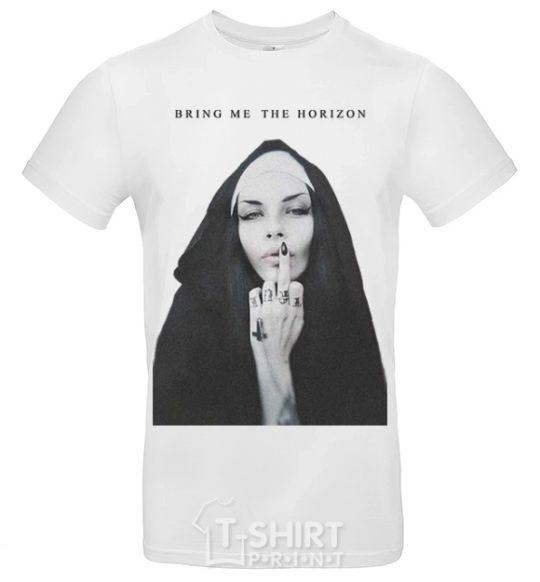 Men's T-Shirt Bring me the horizon nun White фото