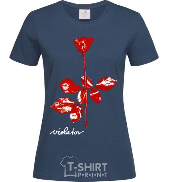 Women's T-shirt DepecheMode-Violator navy-blue фото