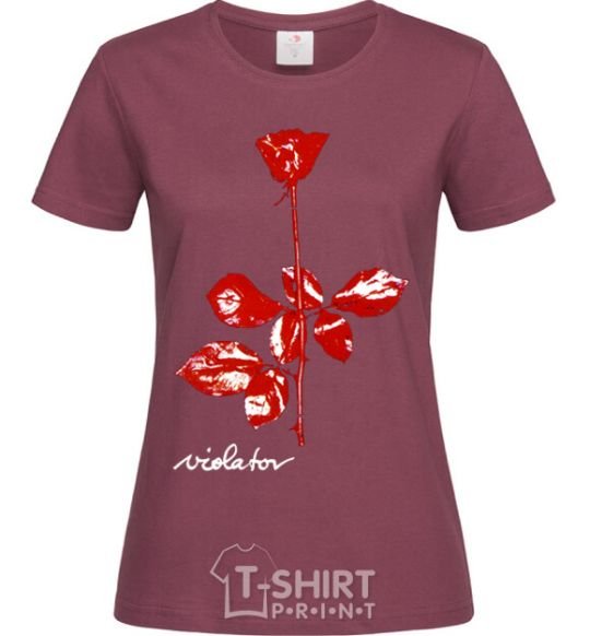 Women's T-shirt DepecheMode-Violator burgundy фото