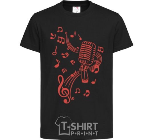 Kids T-shirt Music microphone black фото