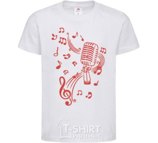 Kids T-shirt Music microphone White фото