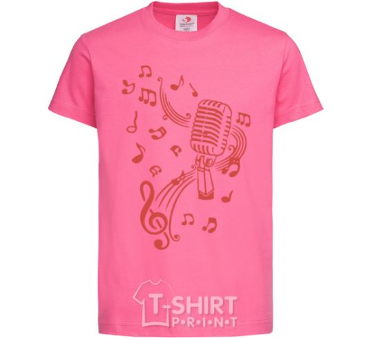 Kids T-shirt Music microphone heliconia фото