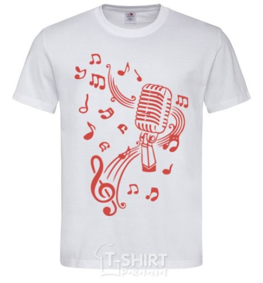 Men's T-Shirt Music microphone White фото