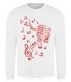 Sweatshirt Music microphone White фото