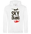 Men`s hoodie Sky diving White фото
