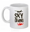 Ceramic mug Sky diving White фото