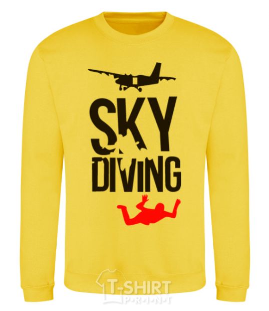 Sweatshirt Sky diving yellow фото