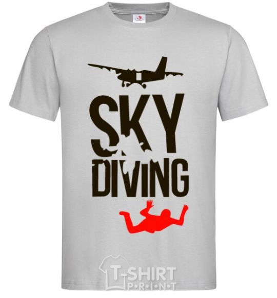 Men's T-Shirt Sky diving grey фото