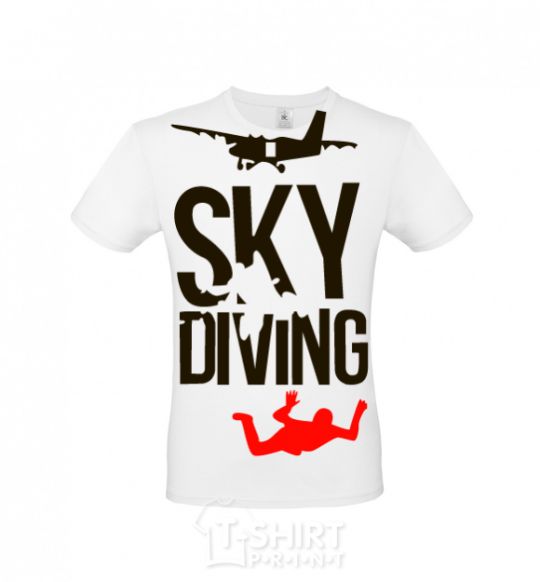 Men's T-Shirt Sky diving White фото