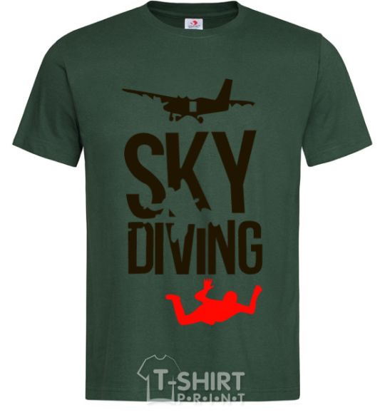 Men's T-Shirt Sky diving bottle-green фото