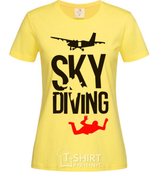 Women's T-shirt Sky diving cornsilk фото
