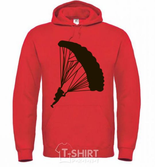 Men`s hoodie Skydiver bright-red фото