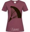 Women's T-shirt Skydiver burgundy фото