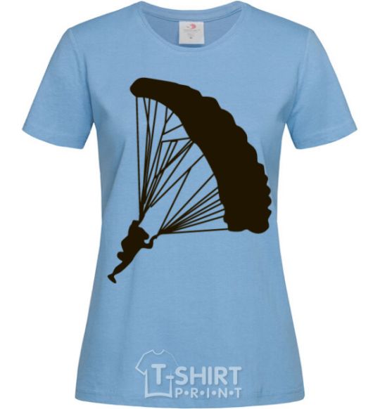 Women's T-shirt Skydiver sky-blue фото