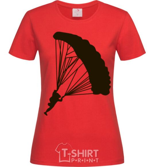 Women's T-shirt Skydiver red фото