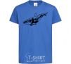 Детская футболка Кит горы Ярко-синий фото