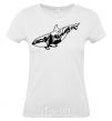 Women's T-shirt Whale of a mountain White фото