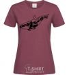 Women's T-shirt Whale of a mountain burgundy фото