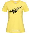 Women's T-shirt Whale of a mountain cornsilk фото