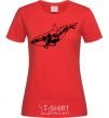 Women's T-shirt Whale of a mountain red фото