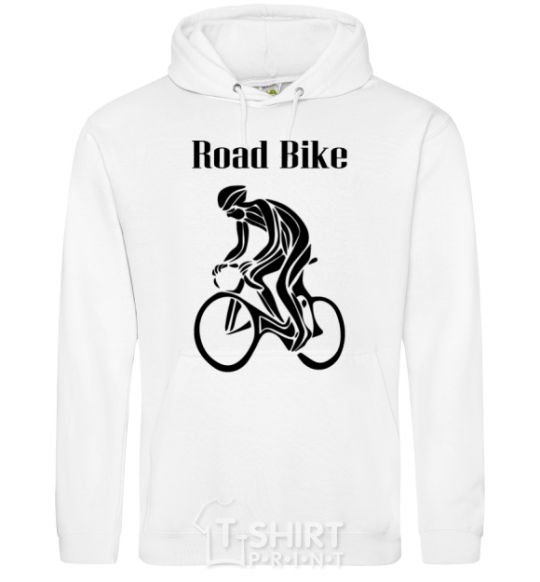 Men`s hoodie Road bike White фото