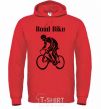 Мужская толстовка (худи) Road bike Ярко-красный фото