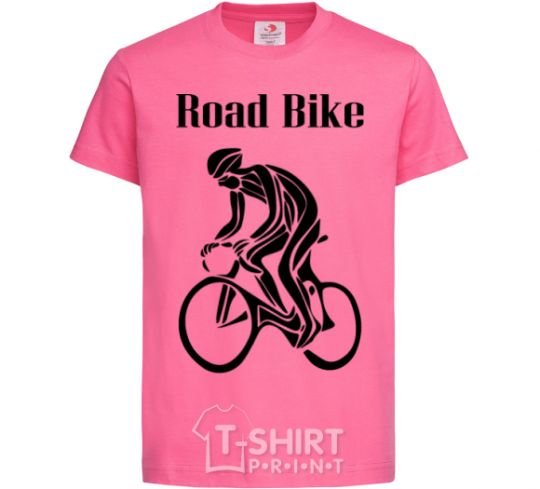 Детская футболка Road bike Ярко-розовый фото
