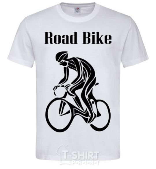 Мужская футболка Road bike Белый фото