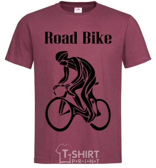 Мужская футболка Road bike Бордовый фото