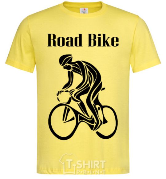 Мужская футболка Road bike Лимонный фото