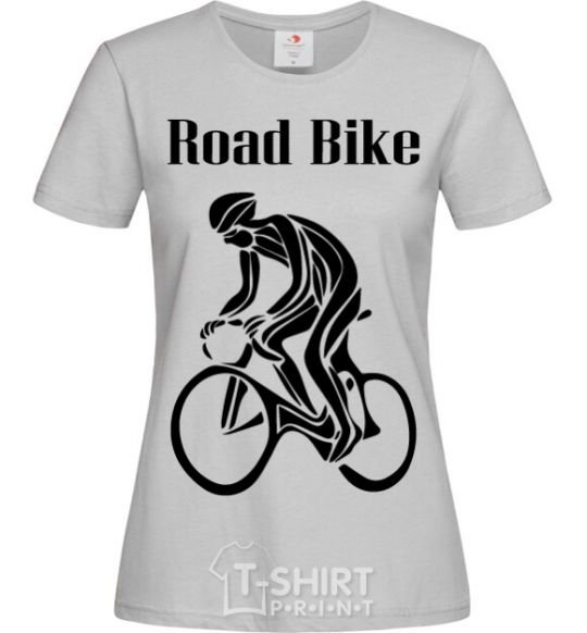 Women's T-shirt Road bike grey фото
