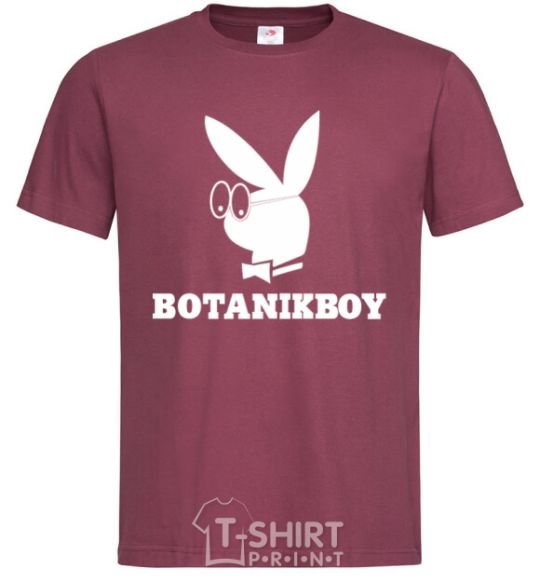 Мужская футболка Playboy botanikboy Бордовый фото