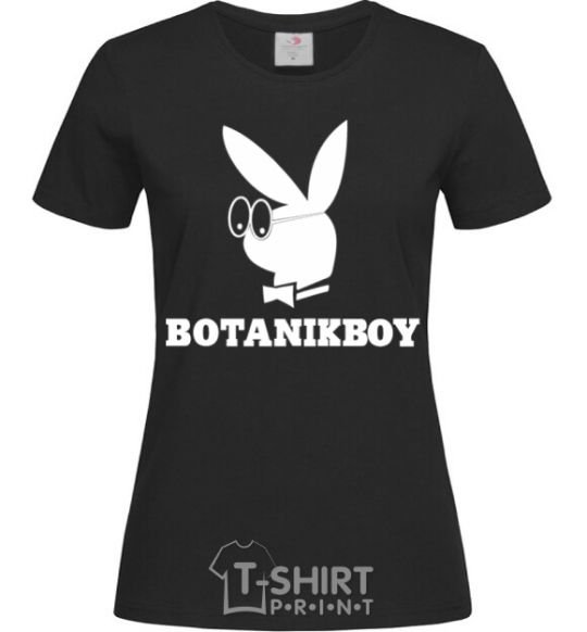 Женская футболка Playboy botanikboy Черный фото