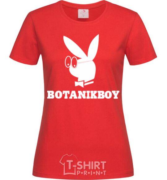 Женская футболка Playboy botanikboy Красный фото