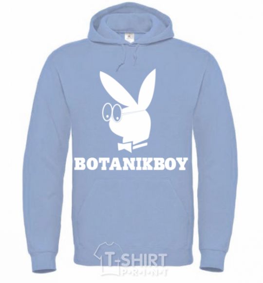 Men`s hoodie Playboy botanikboy sky-blue фото