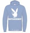 Men`s hoodie Playboy botanikboy sky-blue фото