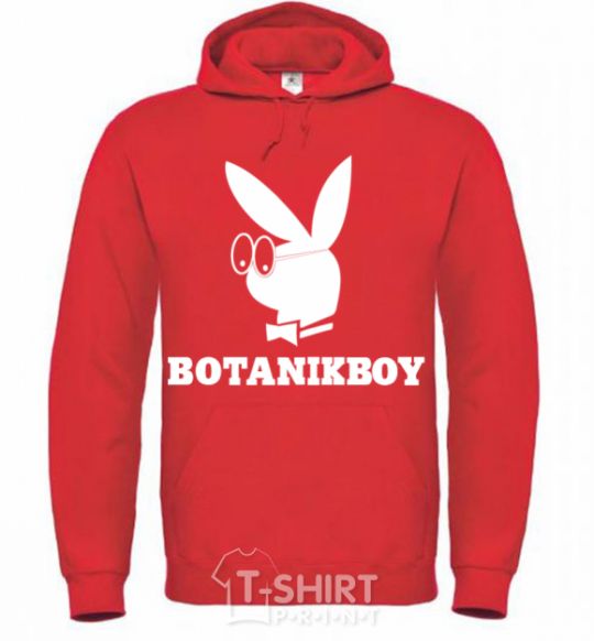 Мужская толстовка (худи) Playboy botanikboy Ярко-красный фото