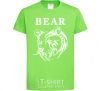 Kids T-shirt Bear b/w image orchid-green фото