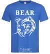 Мужская футболка Bear ч/б изображение Ярко-синий фото