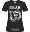 Women's T-shirt Bear b/w image black фото