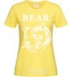 Women's T-shirt Bear b/w image cornsilk фото