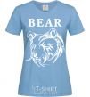 Women's T-shirt Bear b/w image sky-blue фото