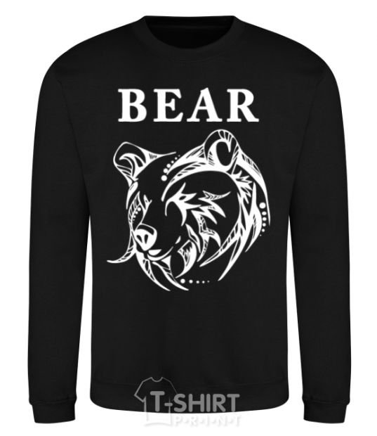 Sweatshirt Bear b/w image black фото