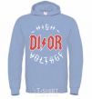 Men`s hoodie Dior ac dc sky-blue фото