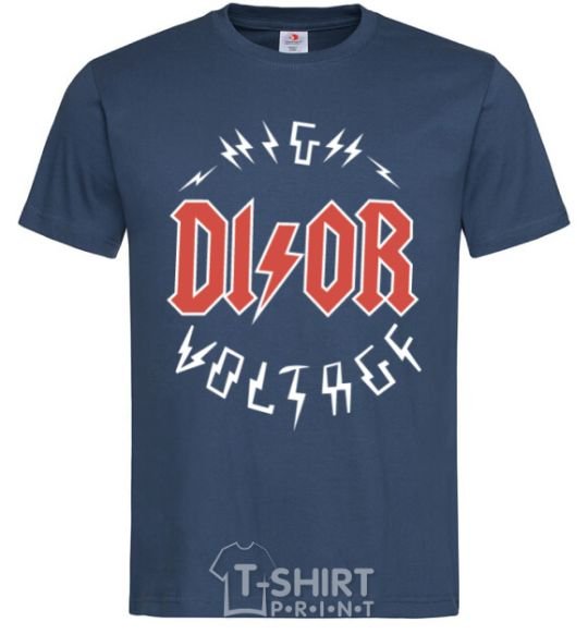 Men's T-Shirt Dior ac dc navy-blue фото