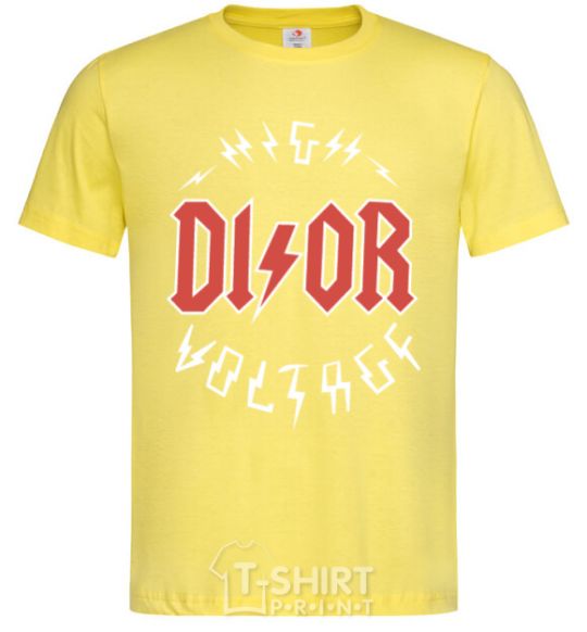 Men's T-Shirt Dior ac dc cornsilk фото