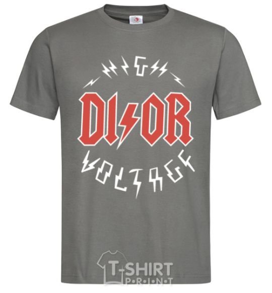 Men's T-Shirt Dior ac dc dark-grey фото