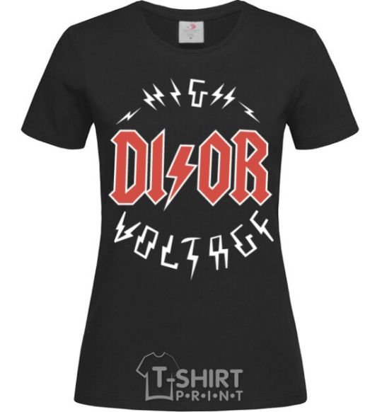 Women's T-shirt Dior ac dc black фото